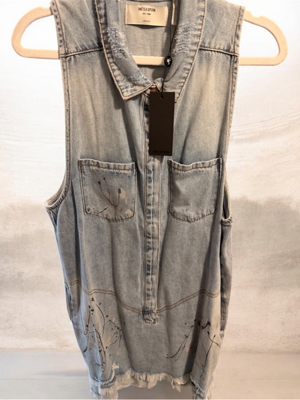 NWT ONE TEASPOON Braxon Mini Utility Dress Size Medium - Picture 5 of 6